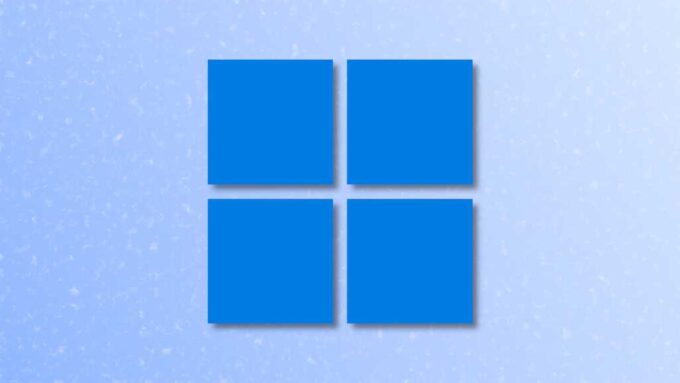 Windows 11 logo on soft blue white background